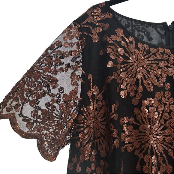 Boden Copper sequin evening/cocktail shift dress - Picture 5 of 5